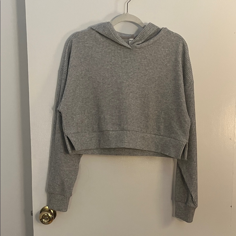 ALO Ribbed Cropped Sweatshirt size XS
